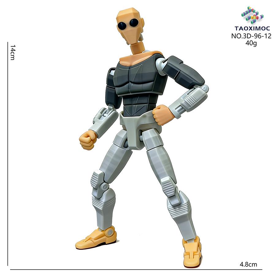 3D-Printed Movable Cartoon Figure Desk Ornament Model