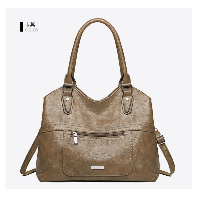 Женская сумка на одно плечо, новая, большой вместимости, из мягкой кожи, повседневная, модная сумка-мессенджер