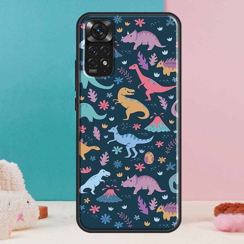 Милый Чехол с Малышом Динозавром Для Xiaomi Redmi Note 14 12 11 9 10 13 Pro 9S 10S 11S 12S Redmi 13C 10C 12C 14C Чехол