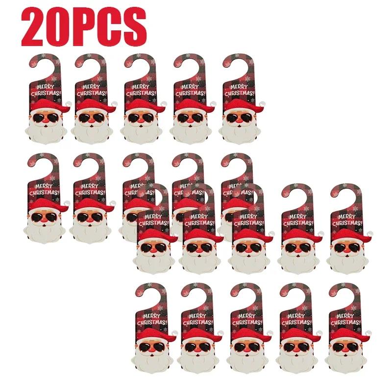 2025 Новые рождественские украшения бумажные дверные подвески Санта-Лось украшения для вечеринок реквизит дверной знак дверные ручки подвески украшения