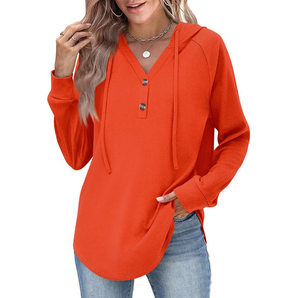 Женская мода, женский легкий пуловер с длинными рукавами и карманами, толстовка с капюшоном в стиле консервативного стиля
