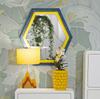 Wall Mirror Tony Blue Yellow Velvet Cm 75X4X80