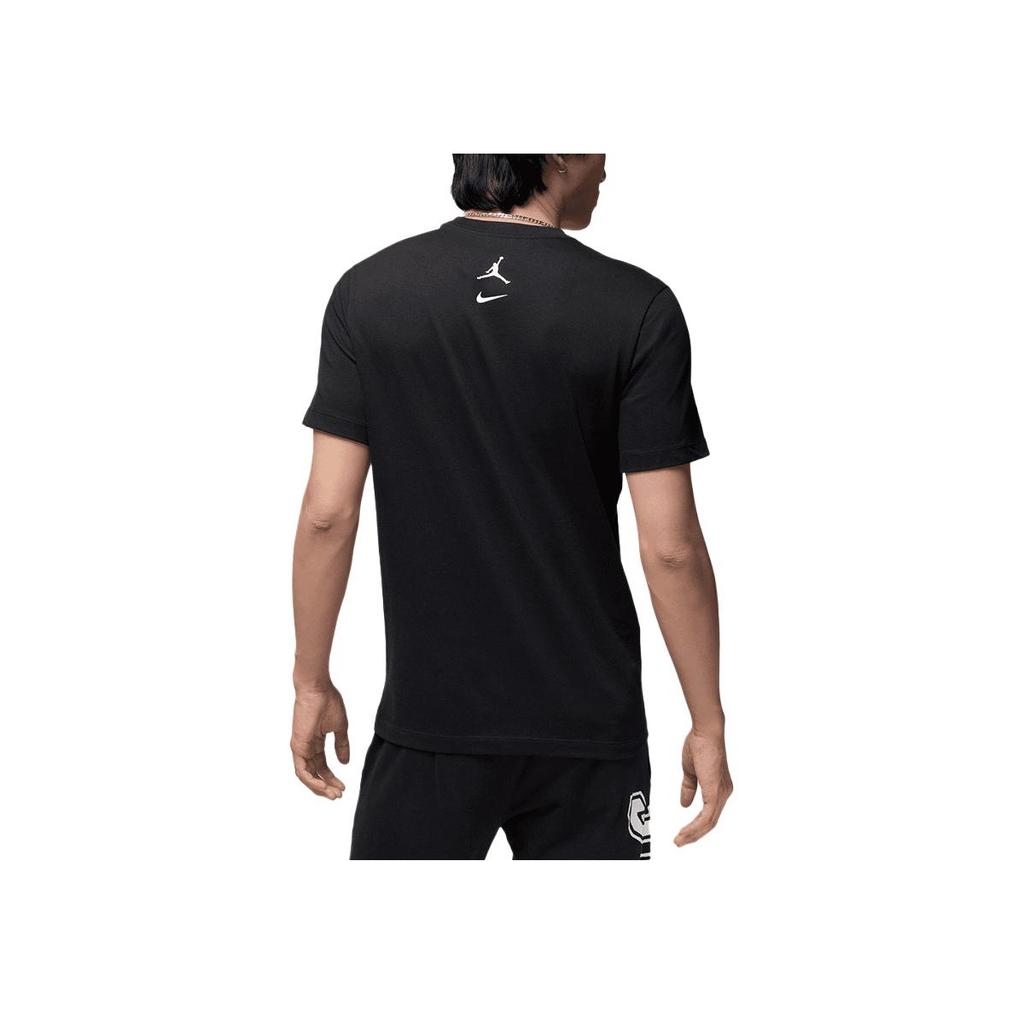 Jordan Бренд MJ MVP SS25 Футболка с круглым вырезом Модная Мягкая Универсальная с коротким рукавом Унисекс Топы Черный IB7524-010