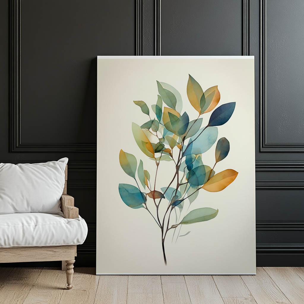 Eukaliptusowa Elegancja Eukaliptusowa Elegancja, 50X70 Cm, Bez Ramy, Płótno Premium Na Blejtramie