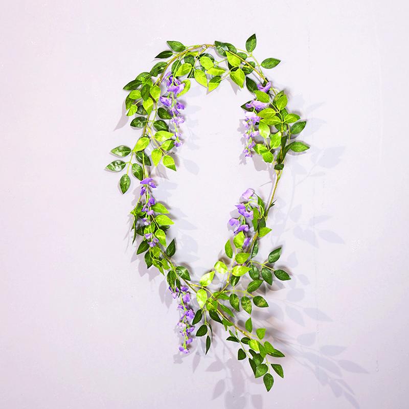 1шт настенное растение лоза домашний декор свадебная арка искусственный цветок садовый декор искусственная глициния лоза гирлянда цветочная гирлянда