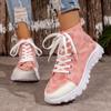 Women Boots Spring Autumn Outdoor Boots Women Original High Top Canvas Shoes for Women Air Cushion Round Toe Designer Sneakers