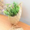 Rattan Wall Hanging Flower Pot Wicker Hanging Baskets Outdoor Storage Planters for Indoor Plants Vintage Decor Artistic Basket