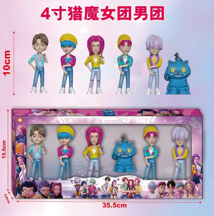 НОВЫЙ Аниме KPop Охотник на демонов Кукла Виниловая игрушка Персонажи Руми Мира Зой Виниловая маска Игрушка-сюрприз в непрозрачной упаковке Рождественский подарок