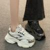 Модные женские кроссовки на платформе 2025 Осень Новая мода Повседневные спортивные кроссовки на шнуровке Женские нескользящие кроссовки для ходьбы Женские вулканизированные туфли