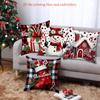 Christmas Pillows 2D Flat Printing Non Real Embroidery Polyester Pillowcase, Sofa Decorative Cushion Cov Headboard Pillow