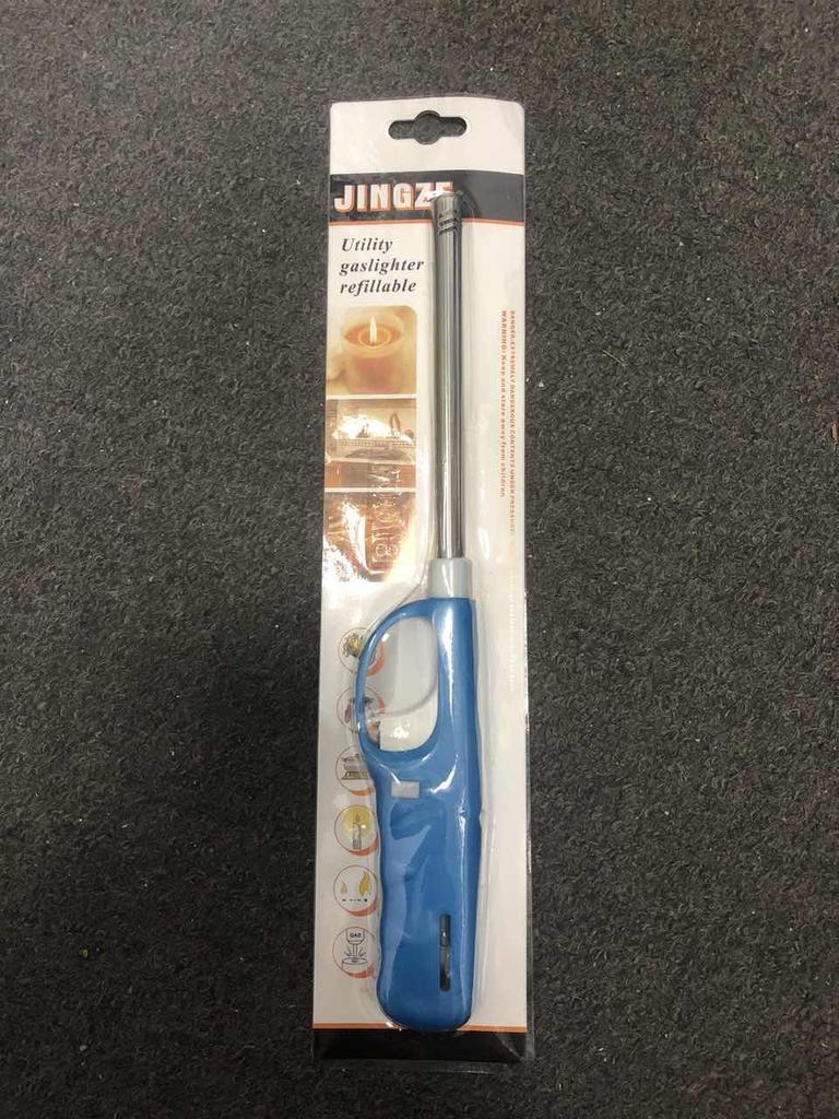 1 шт. Зажигалка для свечей, газовая бутановая, многоразовая, пластиковая, многоцелевая, для кухни, камина, печи-барбекю