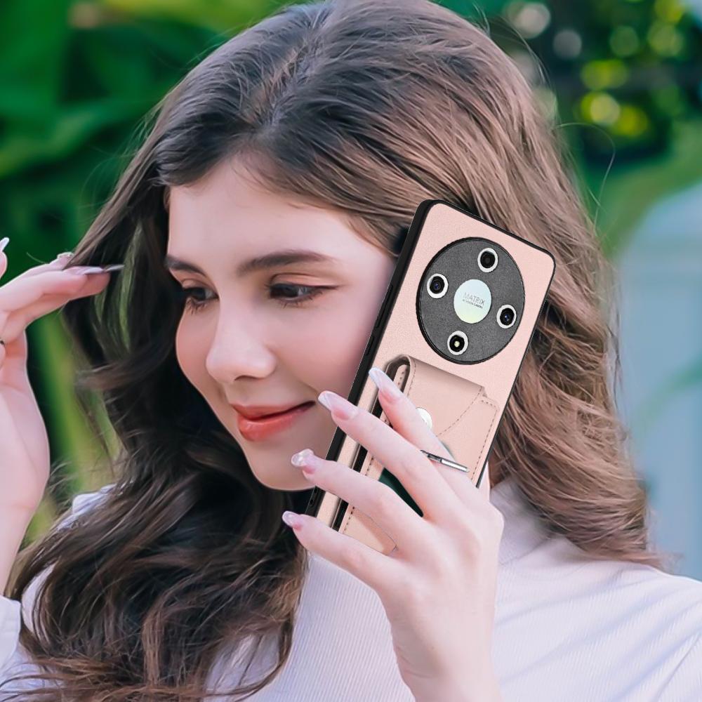 Accordion Folding Wallet Card Holder with RFID Shielding Material Phone Case Ring Holder Leather Case for Huawei Honor 90 X50i X9A X8B X9B MAGIC5 Lite