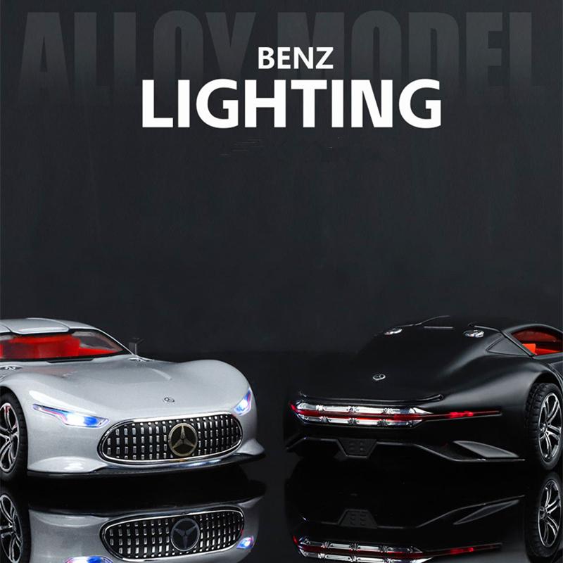 1/24 Benzs Vision GT Alloy Concept Sports Car Model Diecast Metal Racing Car Vehicles Model Simulation Sound Light Kids Toy Gift