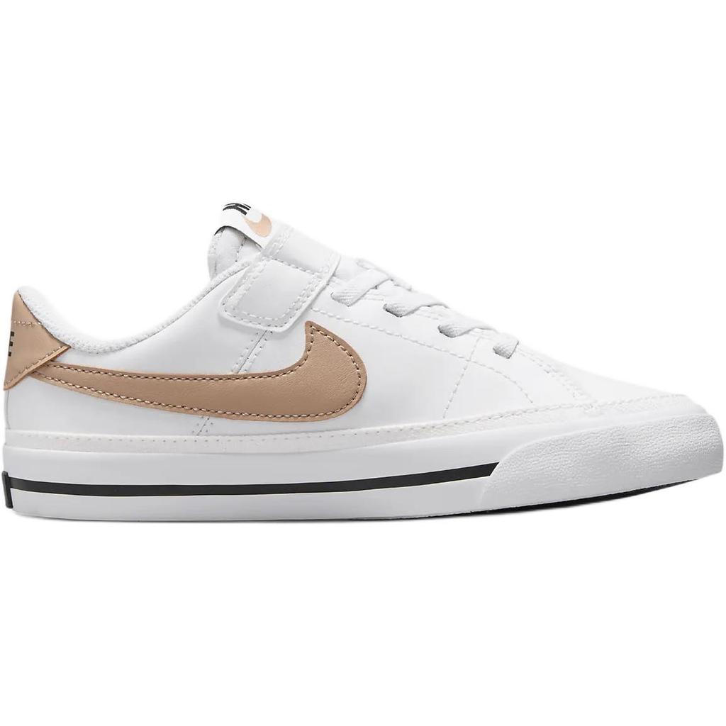 Nike Court Legacy Comfortable Slip Resistant Abrasion Resistant Low top Kids' Skateboarding Shoes White DA5381-126