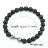 Minimalist Dumbbell Bracelet For Men 8mm Volcanic Stones Hematite Meditation Healing Braslet Motorcycle Cool Riding Accessories