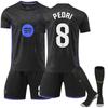 Подростки Дети Взрослые Индивидуальное Имя Футбольные Комплекты 25/26 Barça Black Mamba #8 Pedri Спортивный Тренировочный Комплект Джерси с Носками