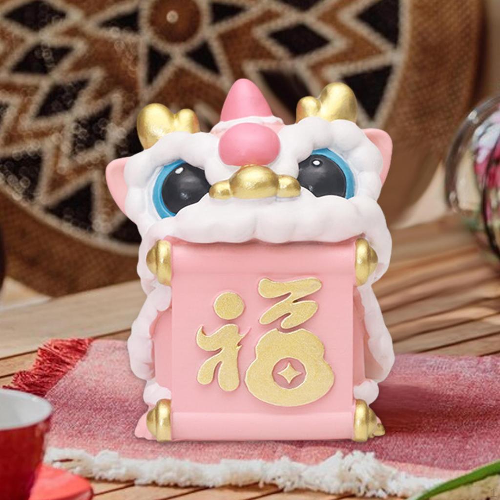 Год Пробуждение Лев Орнамент Статуя Китайский, китайский иероглиф Весенний фестиваль для гостиной