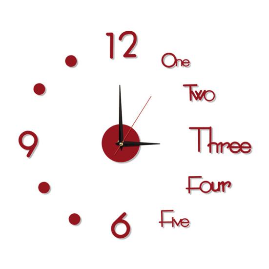 3D DIY Wall Clock Simple Installation Battery-Powered Quiet Modern Nordic Wall Clock for Living Room Bedroom