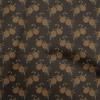 Cotton Flex Brown Fabric Floral Sewing Material Print Fabric By The Yard 40 Inch