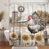 Деревенская шторка для душа, Шторка для душа с фермерским цыпленком и подсолнухом, Ретро деревенская шторка для душа с ветряной мельницей для ванной комнаты, Полиэстер