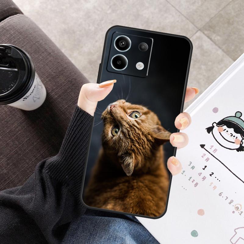 Милый Чехол-Животное Кошка Для Xiaomi Redmi Note 14 13 10 11 12 15 Pro Plus Чехол Для Redmi 15 15C 14C 10C 12C 13C
