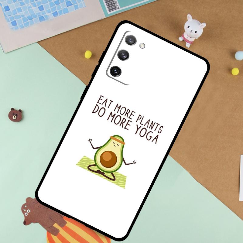 Авокадо Йога Забавный Рисунок Мягкий Чехол Для Samsung Galaxy S24 Ultra S9 S10 S20 S22 S21 Plus S23 FE S25 Ultra Funda Чехол