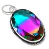 Bi-Color Tourmaline Gemstone Handmade 925 Sterling Silver Pendant 2.36" g8S18