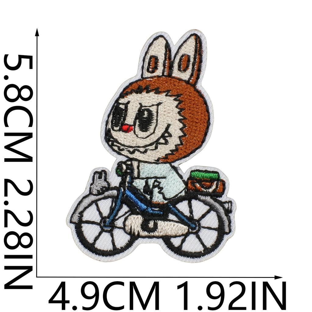 Animated Characters Cute Big Head Embroidery Cloth Sticker Bag Decoration Forest Elf Patch Sticker Heat Transfer Computer Embroidery