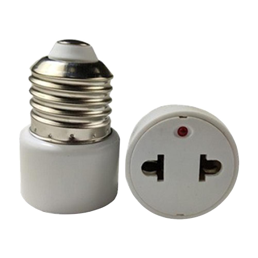 E26/E27 Light Socket To Plug Adapter EU/US Bulb Base Screw Adapter Polarized Light Bulb Socket Adapter Fit for 2/3 Prong Convert