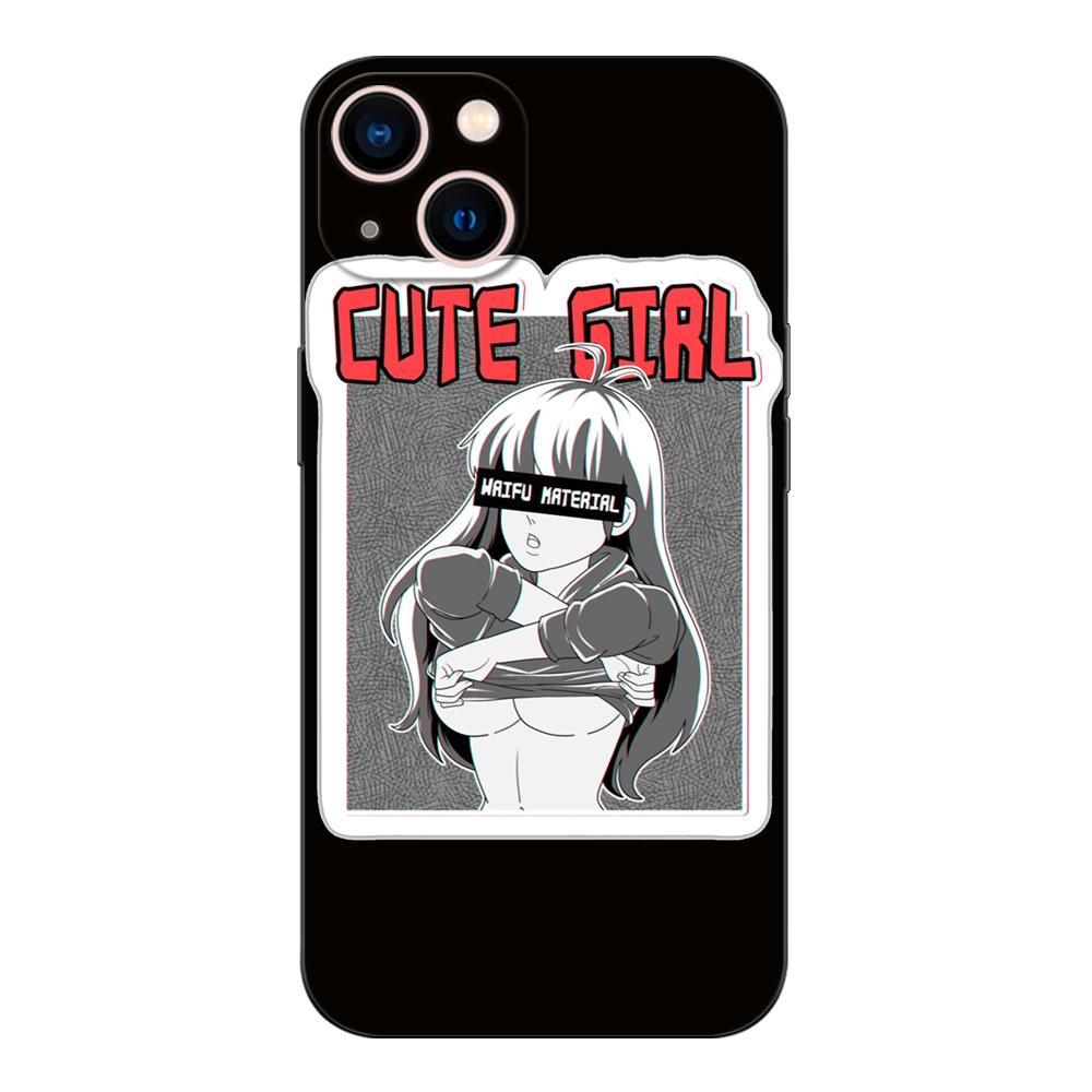 Черный чехол TPU для oneplus 8 pro 8t 9 9R Nord 2 ce N10 N100 N200 4G 5G Waifu Girl Anime