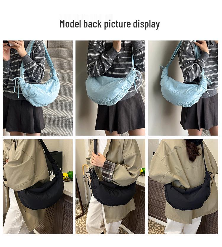 2025 New Fashion Pleated Dumpling Bag: Versatile, Casual Large Capacity Shoulder & Crossbody Bag
