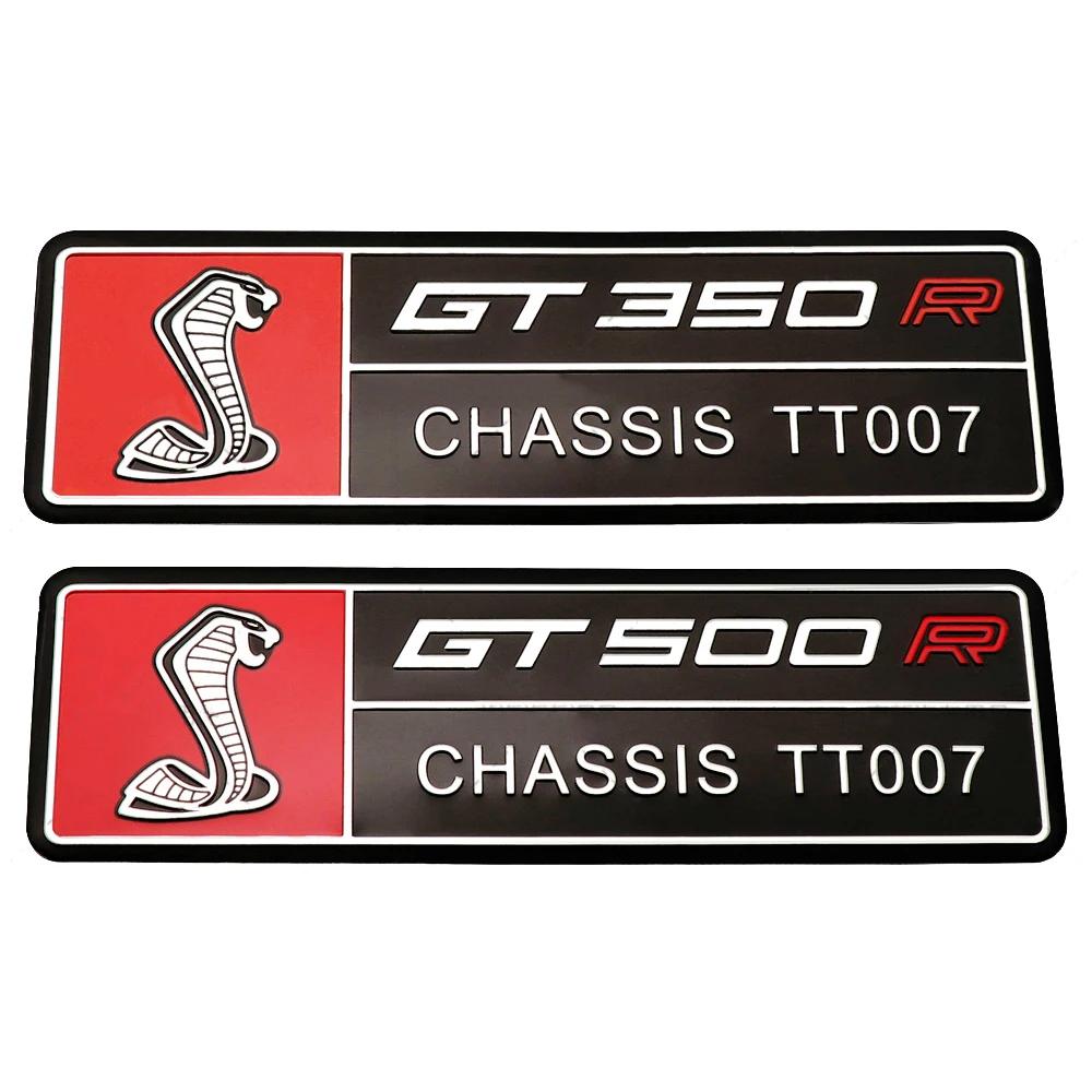 FETG4 Alloy GT350 GT500 Logo Car Body Emblem Rear Trunk Badge Sticker for Ford Shelby Fiesta Focus Mondeo Kuga Ranger Mustang Everest