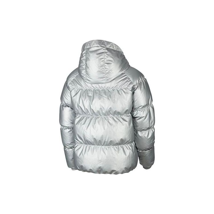 Nike Metallic Hooded Down Jacket Winter Edition Men Jackets Silver BV4709-096