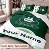 Plymouth Argyle FC Printed Bedding Set Custom Name Text 1 Duvet Cover 2 Pillowcases For Bedroom