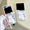 Для Samsung Galaxy Z FLIP 7 6 5 4 3 flip7 FE flip6 Ремешок-шнурок Подвеска Чехол-книжка для складного телефона Милый Животное Кот Держатель Ударопрочная Крышка
