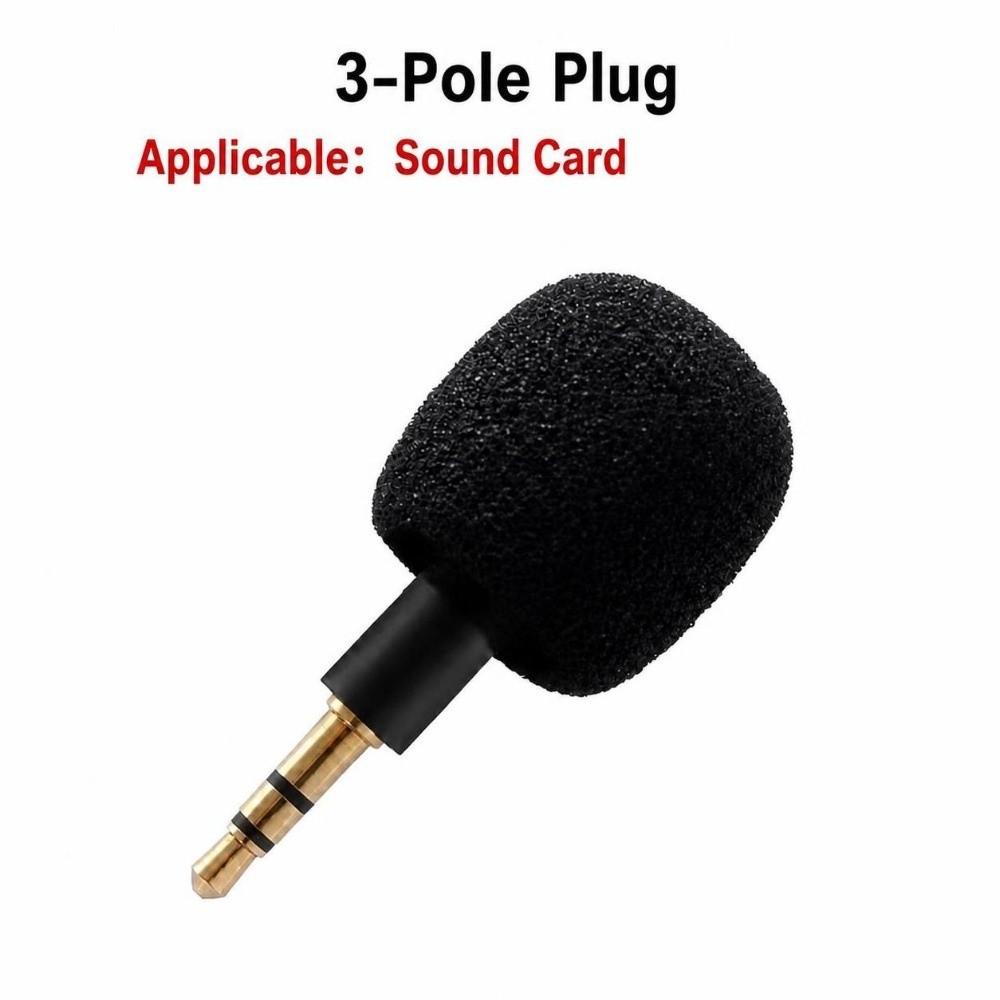3.5mm Plug Mini Condenser Microphone Noise Blocking Zero Current Hum Metal Shell Microphone Plug And Play Clear Sound Capture