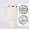 2 Pcs 40 Oz Tumbler Straw Lid with 2 Straws Leak-proof Reusable Replacement Lids Odor-free Dustproof Straw Lid for Stanley Tumbler