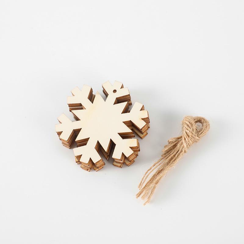 10 шт. Деревянные рождественские шары для DIY, украшение, круглые крафтовые безделушки, бирки, подвесное украшение для Рождества, Нового года, кулон-декор