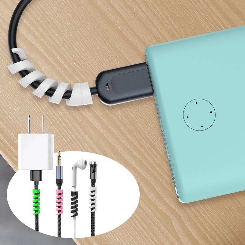 5/10 шт. Спиральный органайзер для кабеля USB-зарядки, катушка для намотки, защита, органайзер для проводов, защитный чехол для кабеля телефона