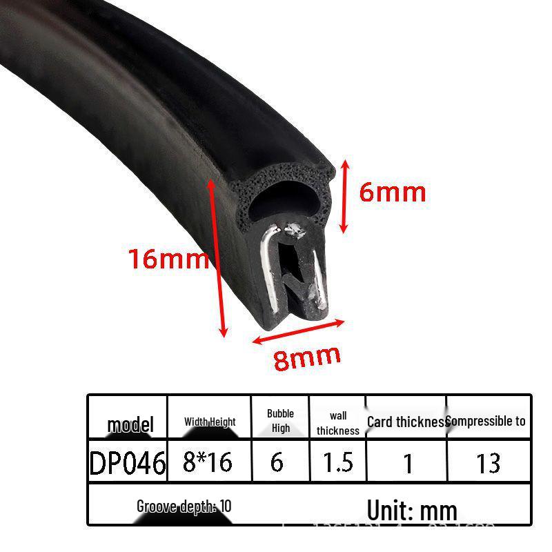 U-образные уплотнительные ленты из вспененной резины для шкафов и автомобильных дверей