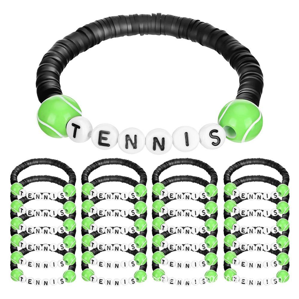 12pcs Casual Wear Football Bracelets Stackable Sports Bracelets Gift Theme Bracelets  Unisex