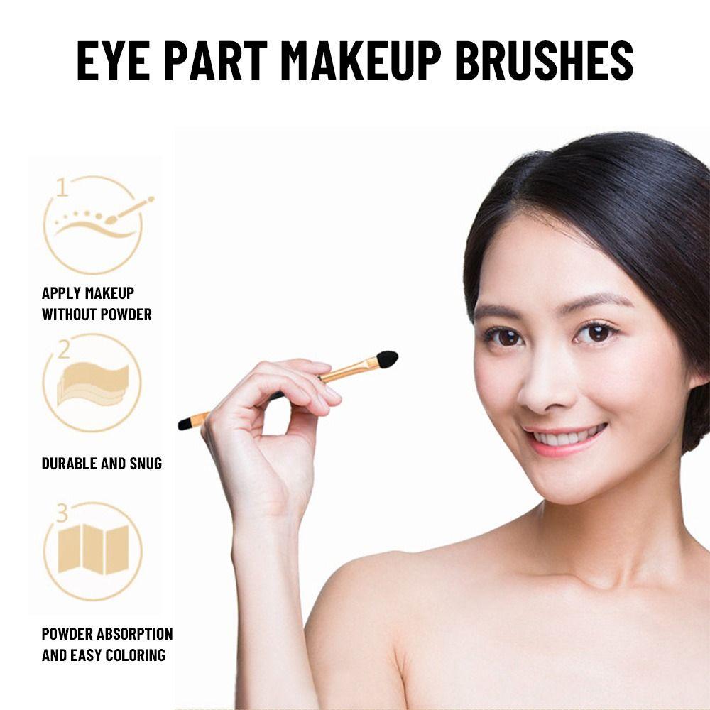 10PCS Useful Makeup Tool Lip Eyebrow Double-head Eyeshadow Brush Eyeliner Applicator Sponge Stick