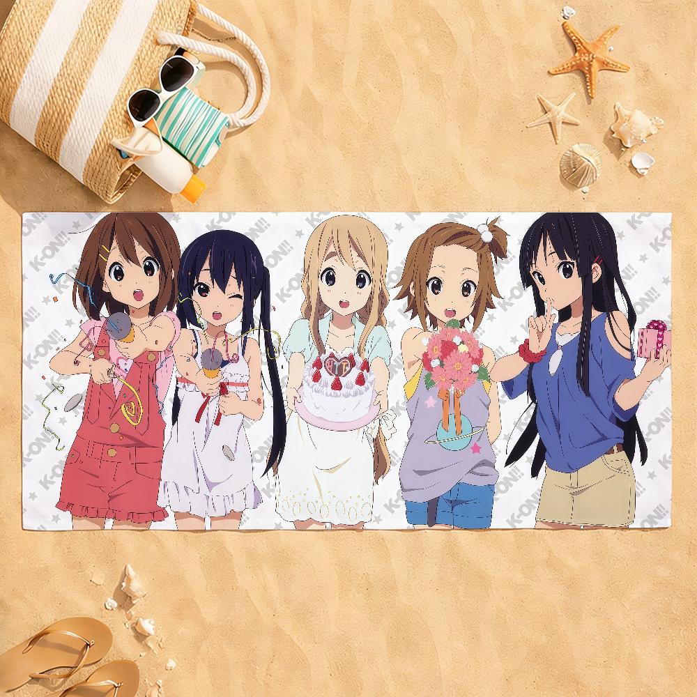 Аниме Девушка K-ON Пляжное полотенце Для пляжей Йога-студий Спортзалов Горячих источников Бассейнов И Пикников