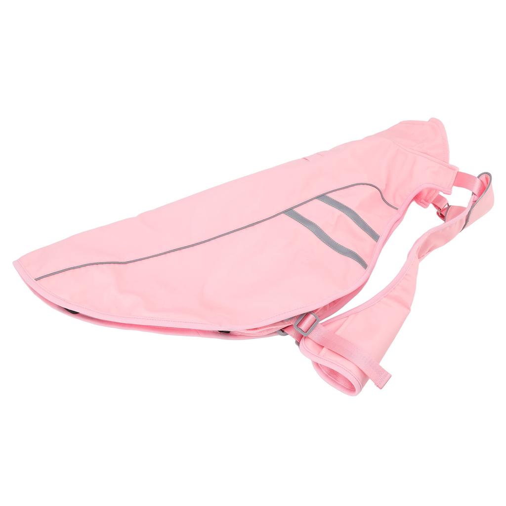 Дождевик для собаки Водонепроницаемый Ветрозащитный Светоотражающая полоса Дизайн с отверстием на спине Удобный дождевой жилет для собаки