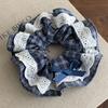 Retro Plaid Check Lace Hair Scrunchies Headbands for Womens Girls Sweet Hair Rope Tie Ponytail Rubber Band Fashion Accessories