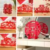 Fabric Room Decor Wedding Supplies Xi Word Sticker Wall Stickers Chinese Wedding Decoration