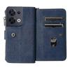 Compatible With OPPO Reno 8 5G PU Leather Magnetic Closure Fifteen Card Slots Zipper Poket Phone Case