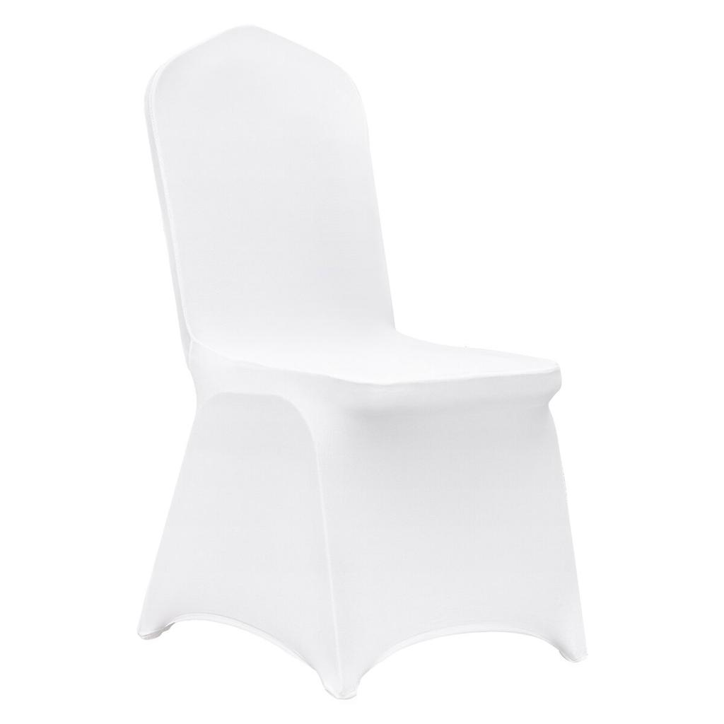 200PCS White Stretch Spandex Folding Chair Covers, Universal Fitted Chair Cover, Removable Washable Protective Slipcovers, for Wedding, Holiday,