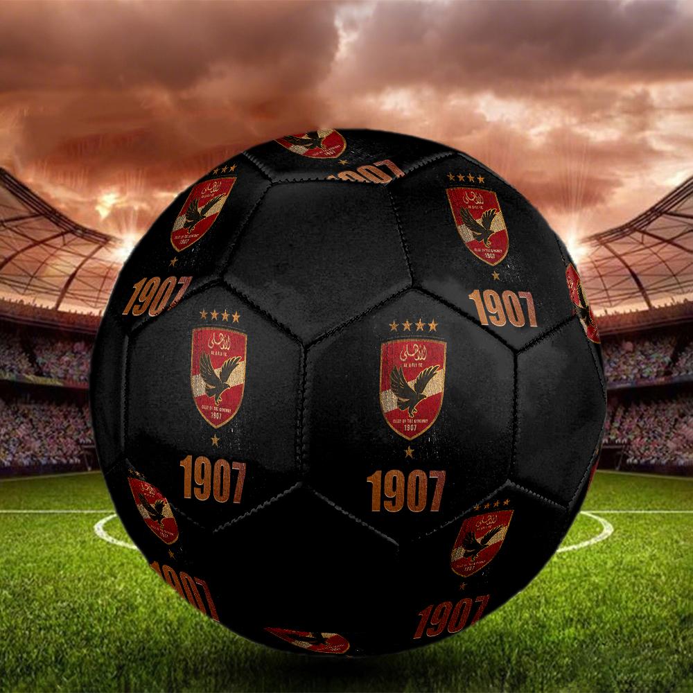 Футбольный мяч Al Ahly SC, разноцветный, подходит для всех возрастов, сшит машинным швом, материал ПВХ, соревновательного уровня, прочный и с высоким отскоком
