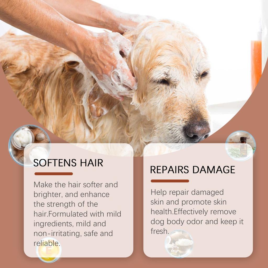 Deodorant Shampoo For Dogs Suitable For All Dogs, Cleans Hair And Deodorizes Tear Free Pet Friendly Shampoo, 100ML